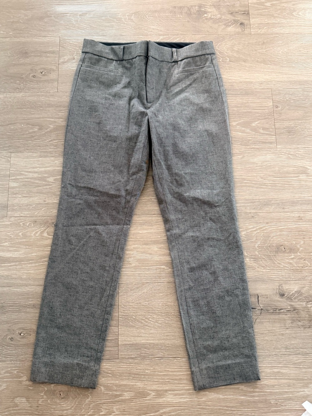 Banana Republic Women's Gray Straight-Leg Jeans Dress Pants